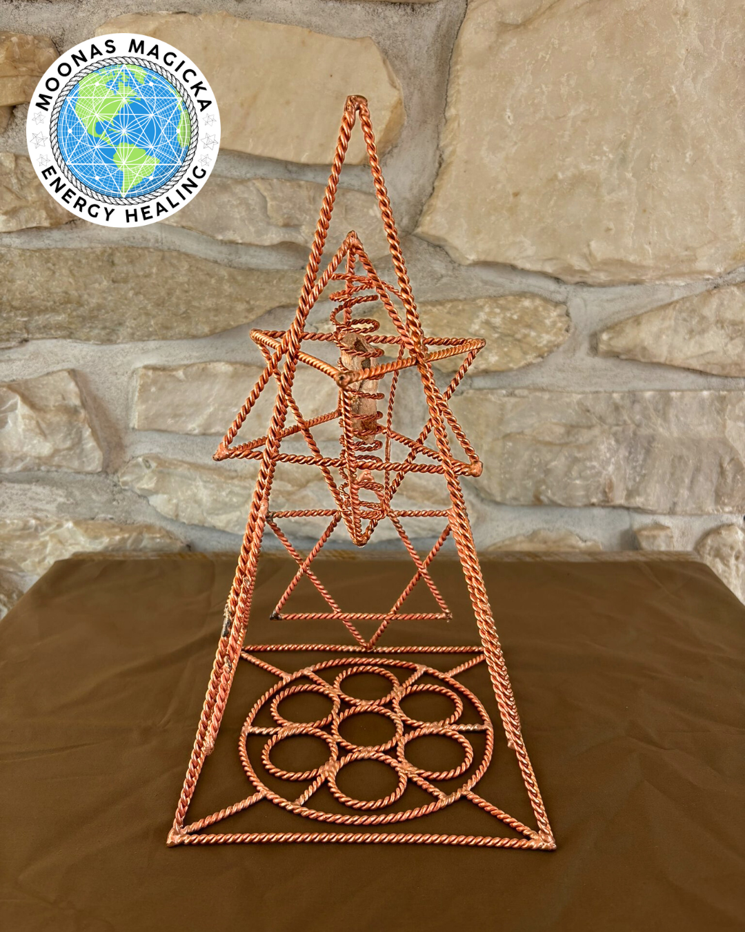Crystal Merkaba Harmonizer Pyramid Charging Station