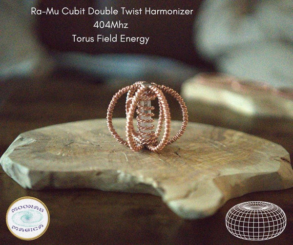 Ra-Mu Cubit 1/4 Double Twist Harmonizer with Quartz Crystal