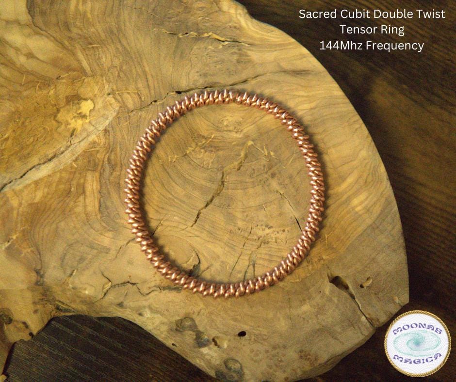Sacred/Royal Cubit 1/2 Double Twist Tensor Ring