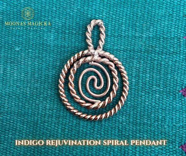 Indigo Rejuvenated Spiral Pendant