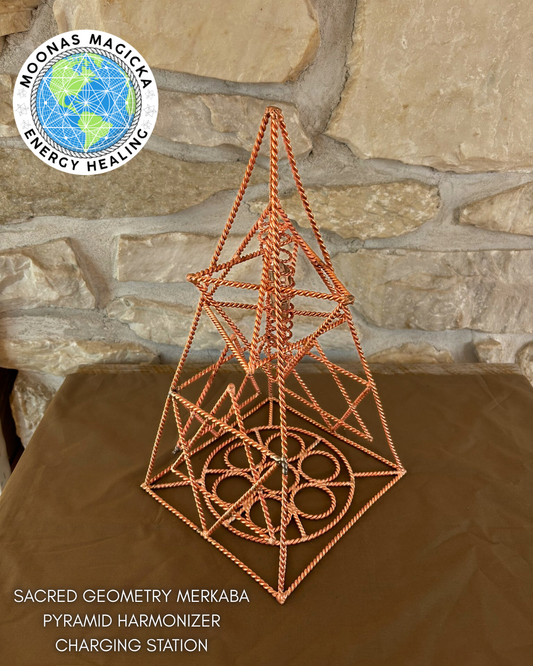 Crystal Merkaba Harmonizer Pyramid Charging Station