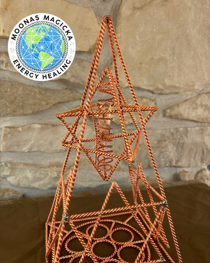 Crystal Merkaba Harmonizer Pyramid Charging Station