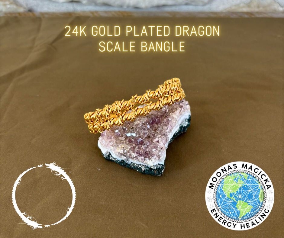 24K Gold Plated Dragon Scale Bangle