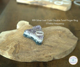Pure 999 Silver Lost Cubit 1/8 Double Twist Hammered Tensor Finger Ring