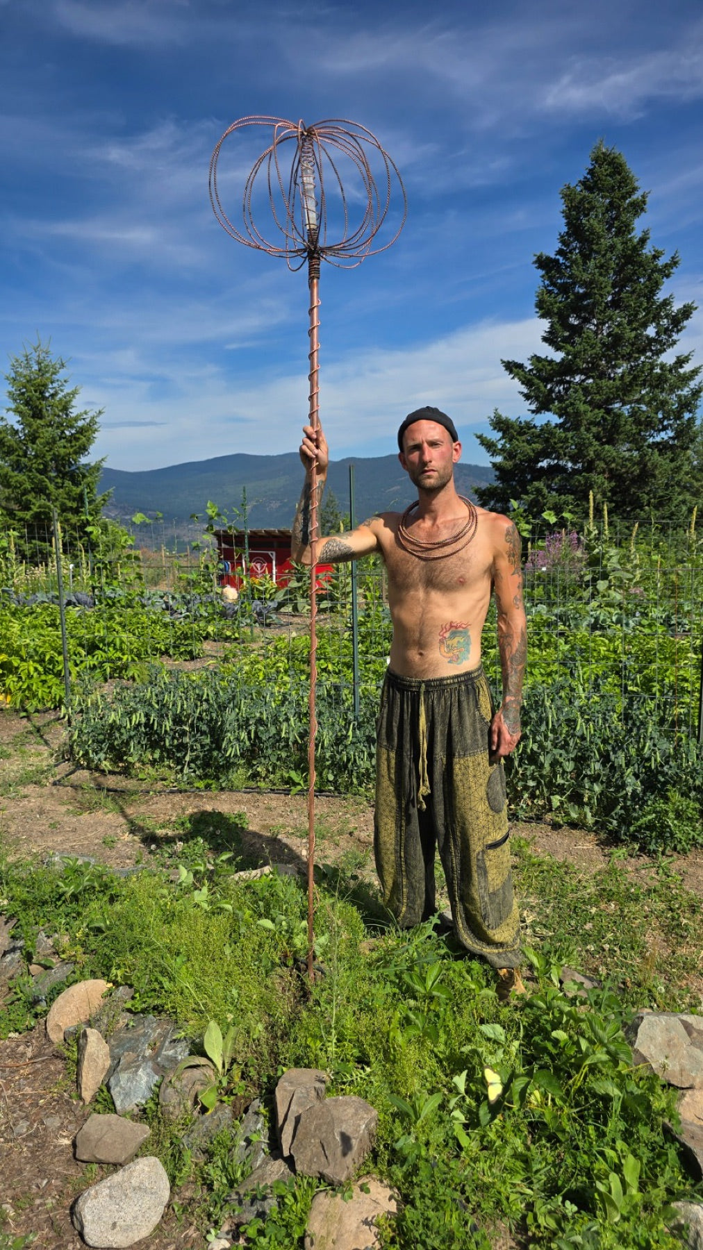 Steven, one of the two artisans, on land